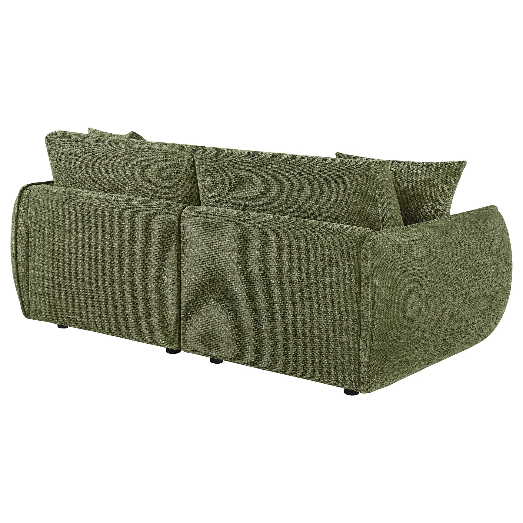 Elysia Fabric Upholstered Modular Lounge Loveseat Green