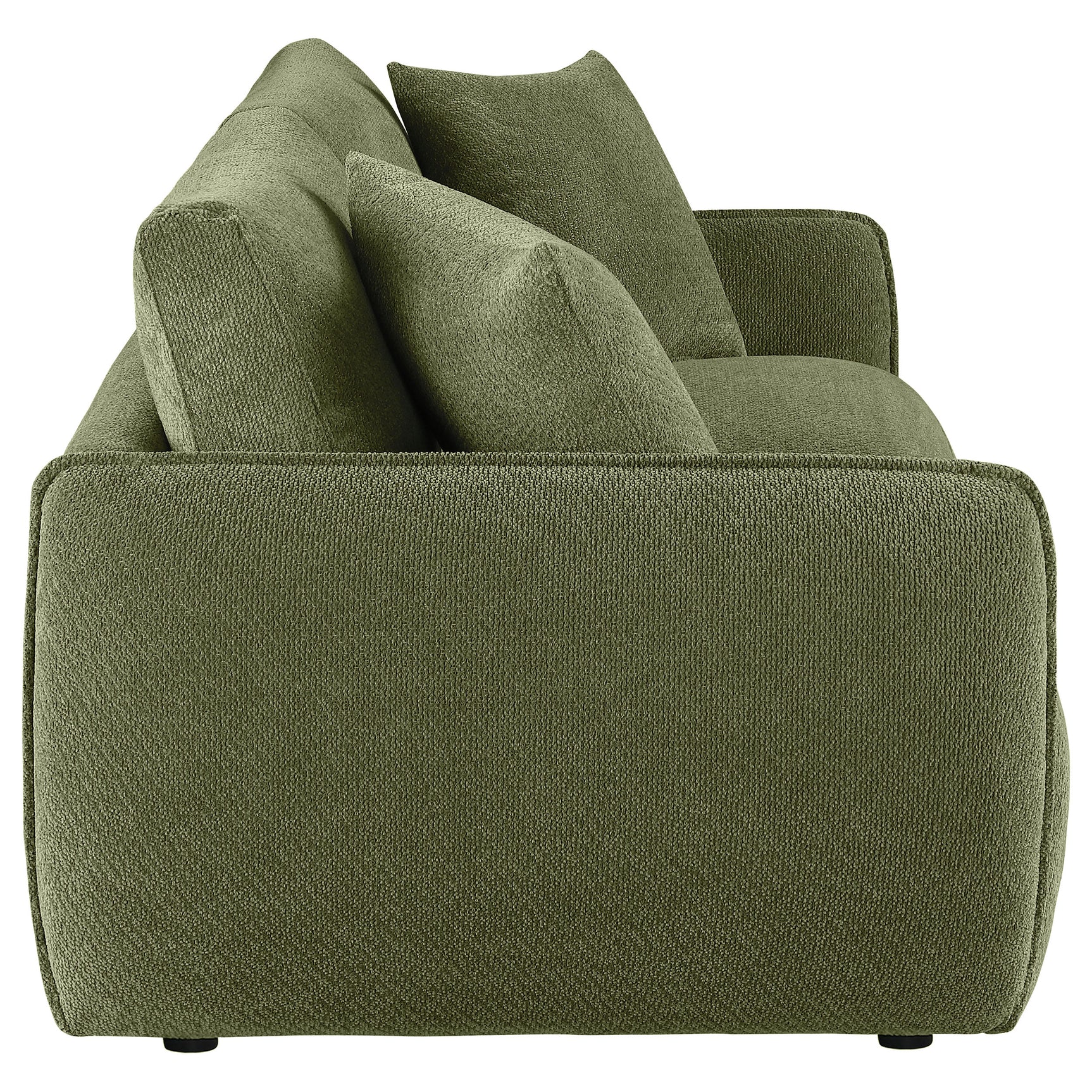 Elysia Fabric Upholstered Modular Lounge Loveseat Green