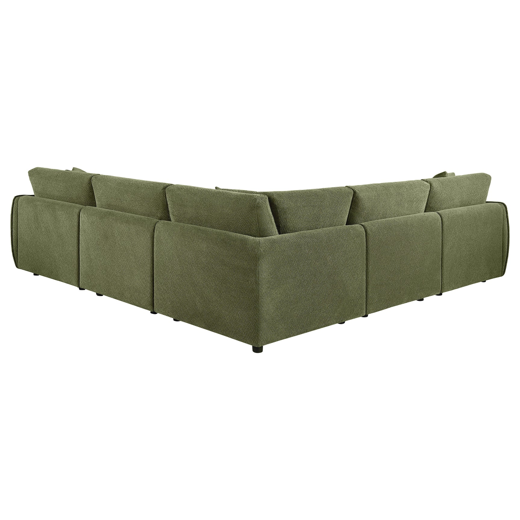 Elysia 5-piece Fabric Upholstered Modular Sectional Sofa Green