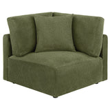 Elysia 5-piece Fabric Upholstered Modular Sectional Sofa Green