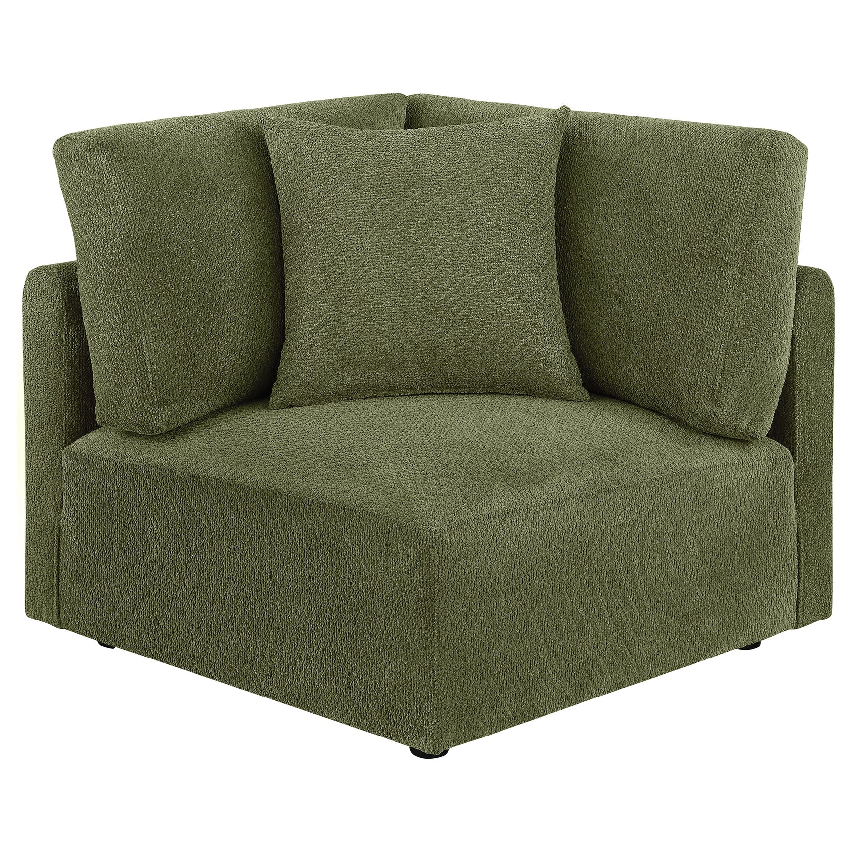 Elysia 5-piece Fabric Upholstered Modular Sectional Sofa Green