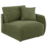 Elysia 5-piece Fabric Upholstered Modular Sectional Sofa Green