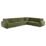 Elysia 6-piece Fabric Upholstered Modular Sectional Sofa Green