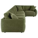 Elysia 6-piece Fabric Upholstered Modular Sectional Sofa Green