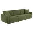 Tampa Furniture Outlet - Coaster - Elysia Fabric Upholstered Modular Lounge Sofa Green - 551895-SOFA