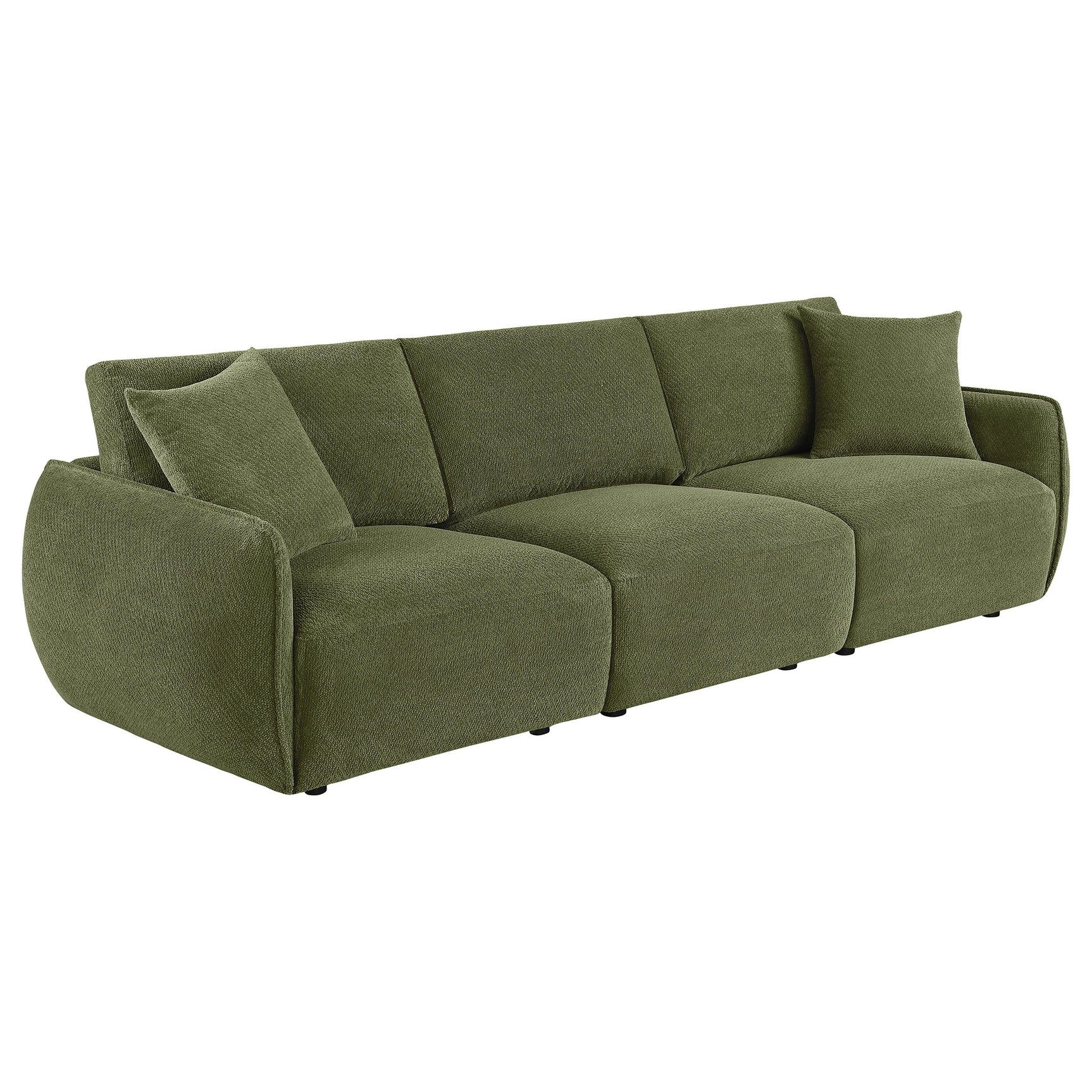Tampa Furniture Outlet - Coaster - Elysia Fabric Upholstered Modular Lounge Sofa Green - 551895-SOFA