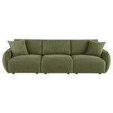 Elysia Fabric Upholstered Modular Lounge Sofa Green