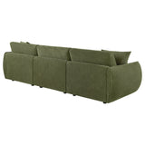 Elysia Fabric Upholstered Modular Lounge Sofa Green