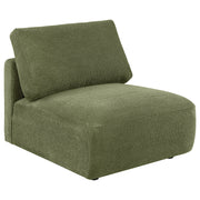 Tampa Furniture Outlet - Coaster - Elysia Fabric Upholstered Modular Armless Chair Green - 551895