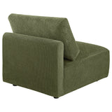 Elysia Fabric Upholstered Modular Armless Chair Green
