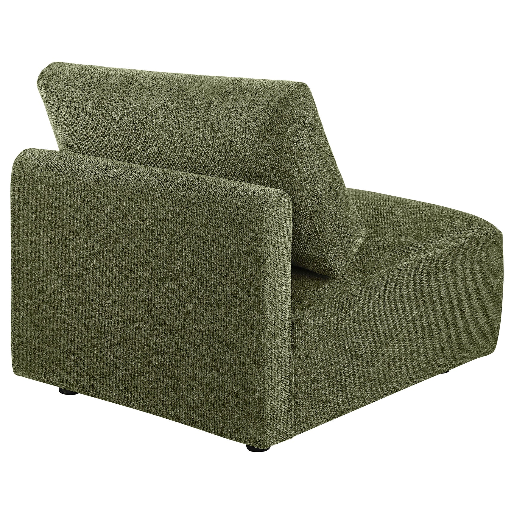 Elysia Fabric Upholstered Modular Armless Chair Green