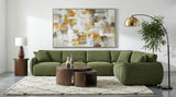 Elysia Fabric Upholstered Modular Armless Chair Green