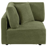 Tampa Furniture Outlet - Coaster - Elysia Fabric Upholstered Modular Corner Chair Green - 551896
