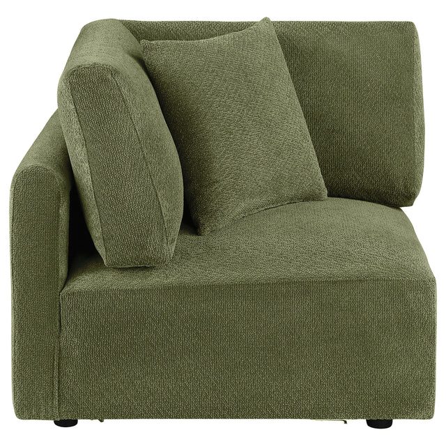 Tampa Furniture Outlet - Coaster - Elysia Fabric Upholstered Modular Corner Chair Green - 551896