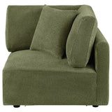 Elysia Fabric Upholstered Modular Corner Chair Green