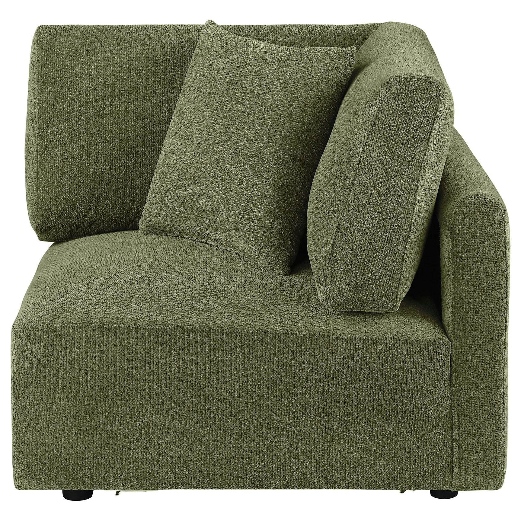 Elysia Fabric Upholstered Modular Corner Chair Green