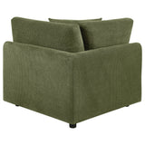 Elysia Fabric Upholstered Modular Corner Chair Green
