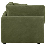 Elysia Fabric Upholstered Modular Corner Chair Green