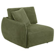Tampa Furniture Outlet - Coaster - Elysia Fabric Upholstered Modular LAF Chair Green - 551898LAF