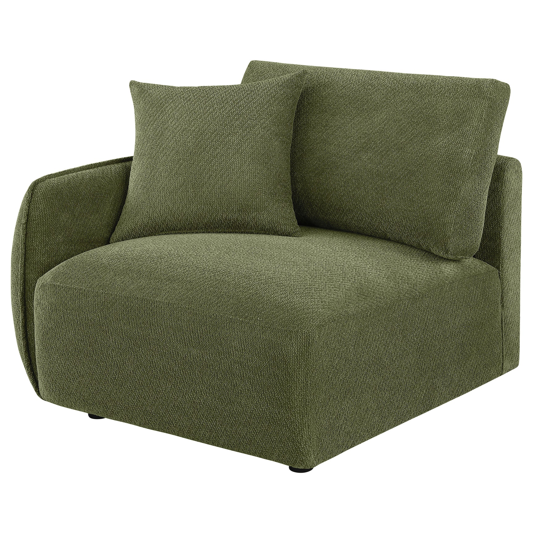 Elysia Fabric Upholstered Modular LAF Chair Green