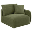 Tampa Furniture Outlet - Coaster - Elysia Fabric Upholstered Modular RAF Chair Green - 551898RAF