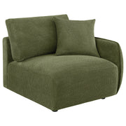 Tampa Furniture Outlet - Coaster - Elysia Fabric Upholstered Modular RAF Chair Green - 551898RAF