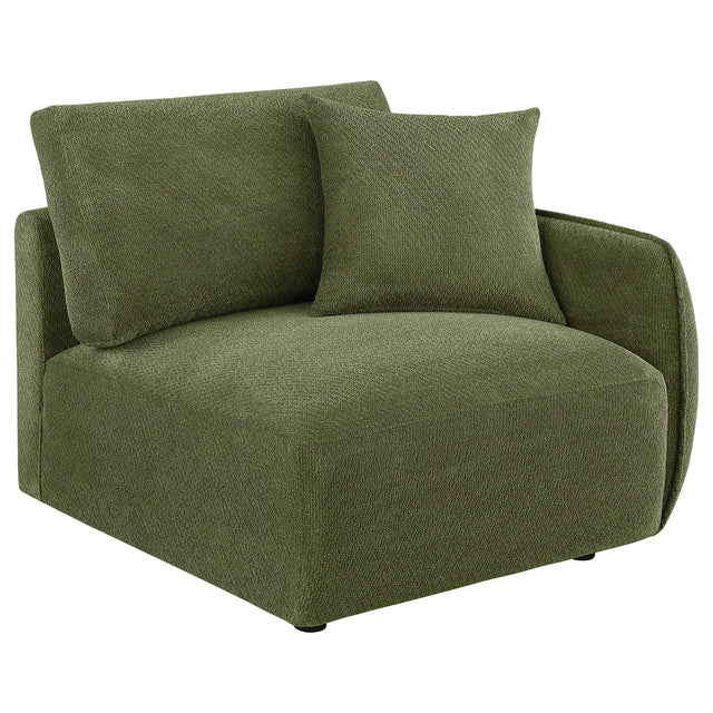 Tampa Furniture Outlet - Coaster - Elysia Fabric Upholstered Modular RAF Chair Green - 551898RAF