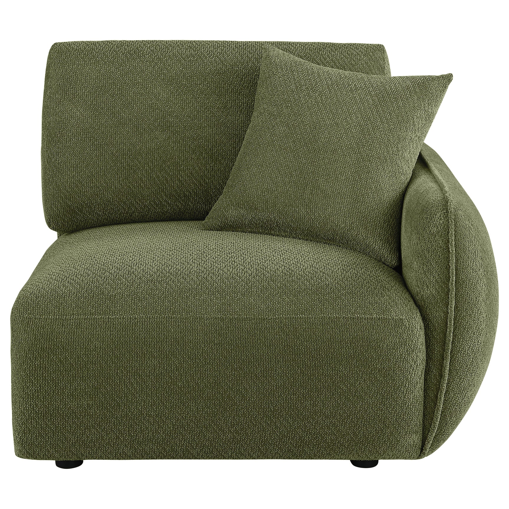 Elysia Fabric Upholstered Modular RAF Chair Green