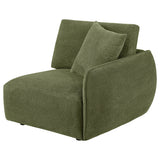 Elysia Fabric Upholstered Modular RAF Chair Green