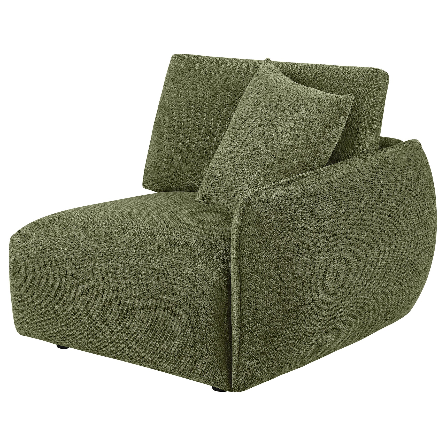 Elysia Fabric Upholstered Modular RAF Chair Green