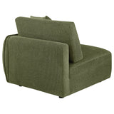 Elysia Fabric Upholstered Modular RAF Chair Green