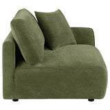 Elysia Fabric Upholstered Modular RAF Chair Green