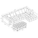 Amara 4-Piece Upholstered Sectional Sofa