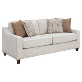 Christine 2-piece Upholstered Sloped Arm Sofa Set Beige - Tampa Furniture Outlet