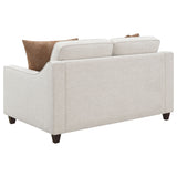 Christine 2-piece Upholstered Sloped Arm Sofa Set Beige - Tampa Furniture Outlet