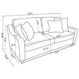 Christine 2-piece Upholstered Sloped Arm Sofa Set Beige - Tampa Furniture Outlet