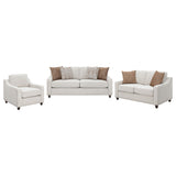 Christine 3-piece Upholstered Sloped Arm Sofa Set Beige - Tampa Furniture Outlet