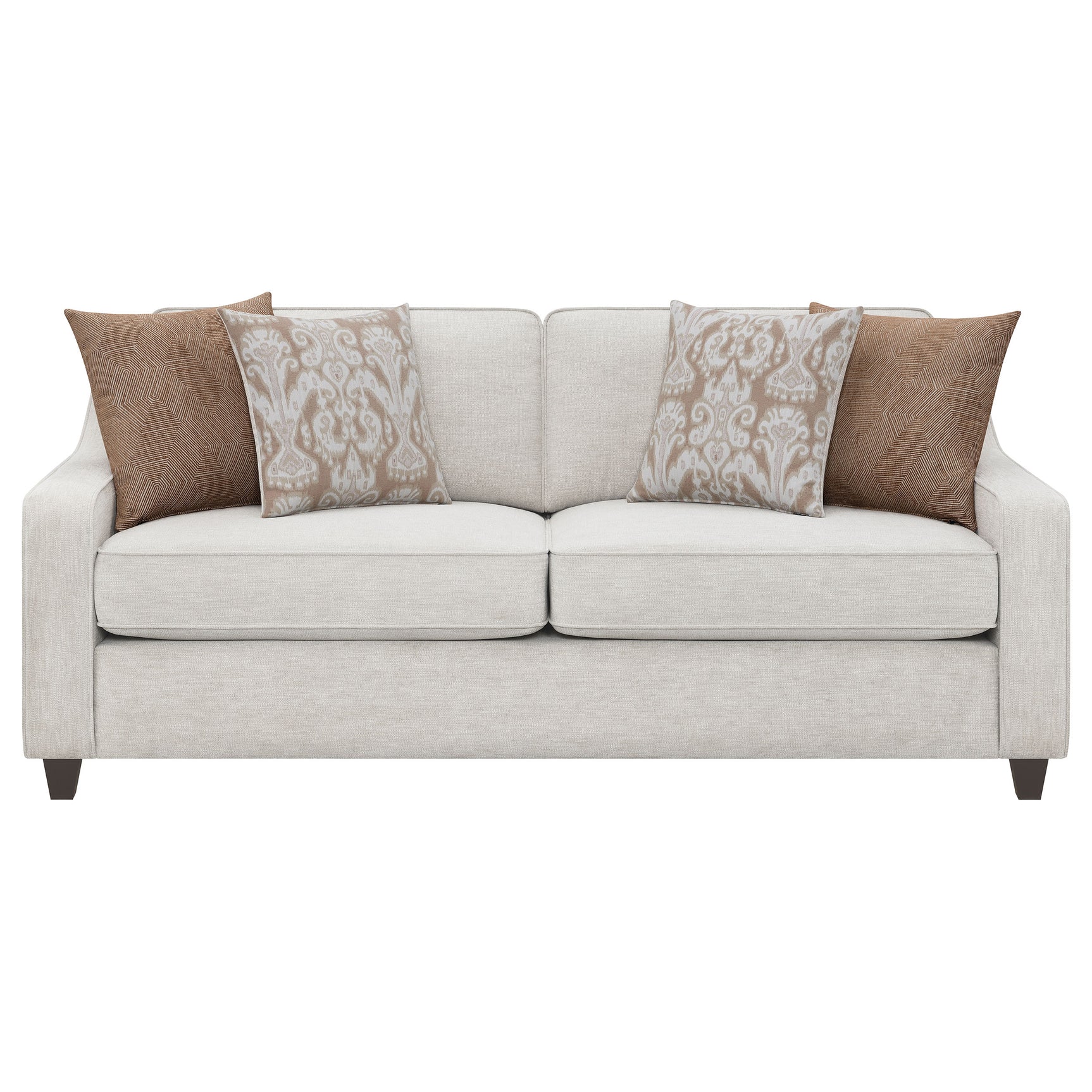 Christine 3-piece Upholstered Sloped Arm Sofa Set Beige - Tampa Furniture Outlet