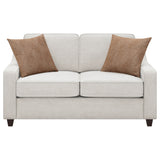 Christine 3-piece Upholstered Sloped Arm Sofa Set Beige - Tampa Furniture Outlet