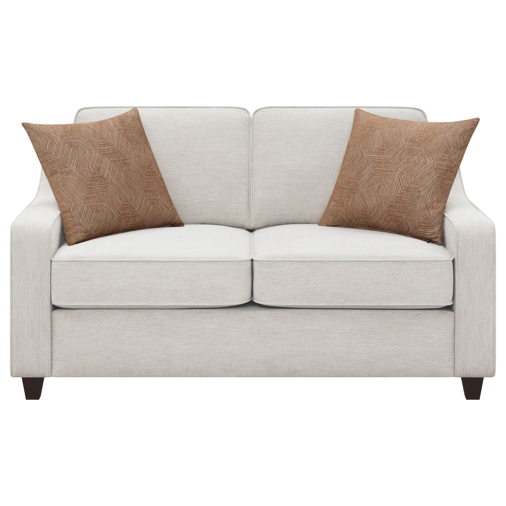 Christine 3-piece Upholstered Sloped Arm Sofa Set Beige - Tampa Furniture Outlet