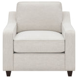 Christine 3-piece Upholstered Sloped Arm Sofa Set Beige - Tampa Furniture Outlet
