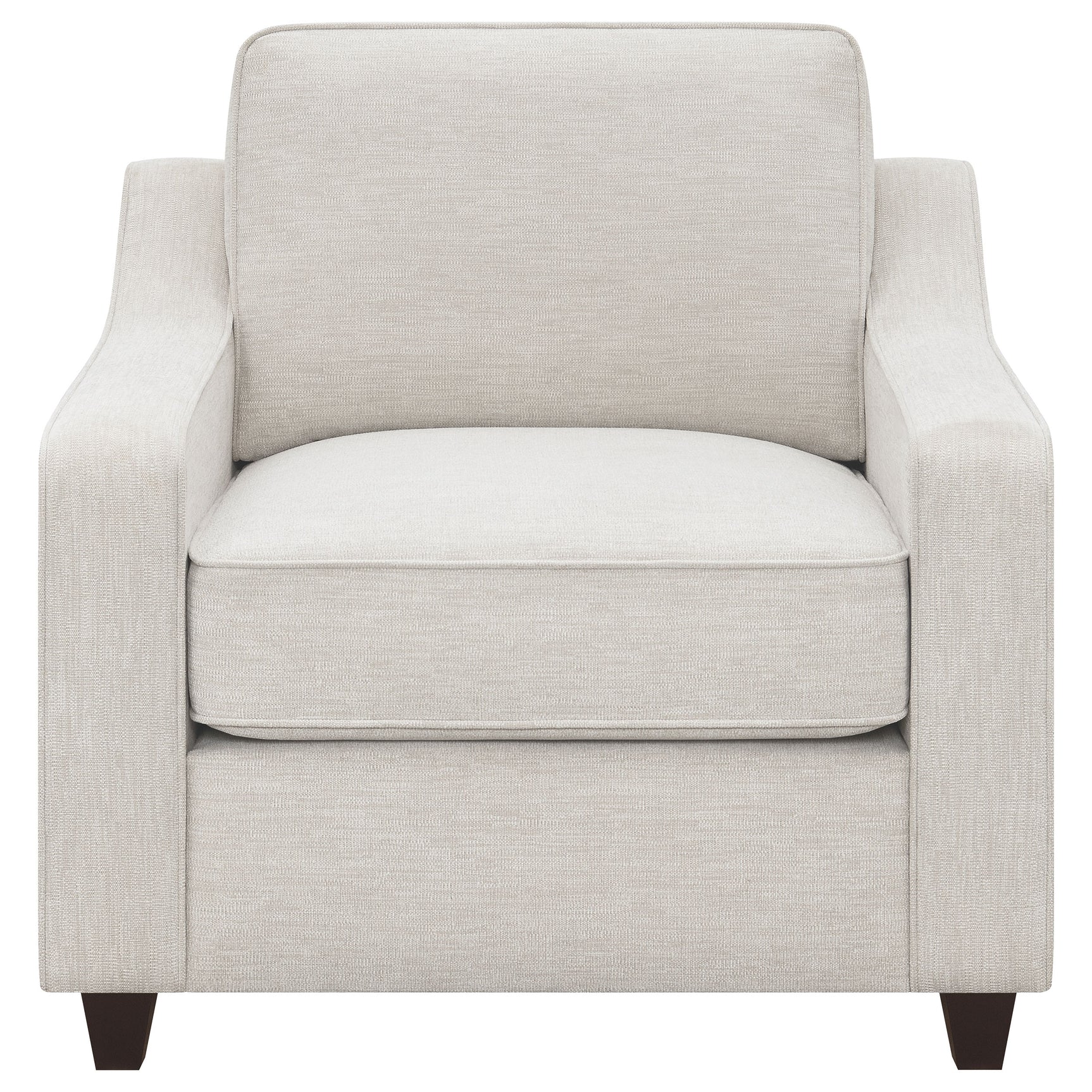 Christine 3-piece Upholstered Sloped Arm Sofa Set Beige - Tampa Furniture Outlet