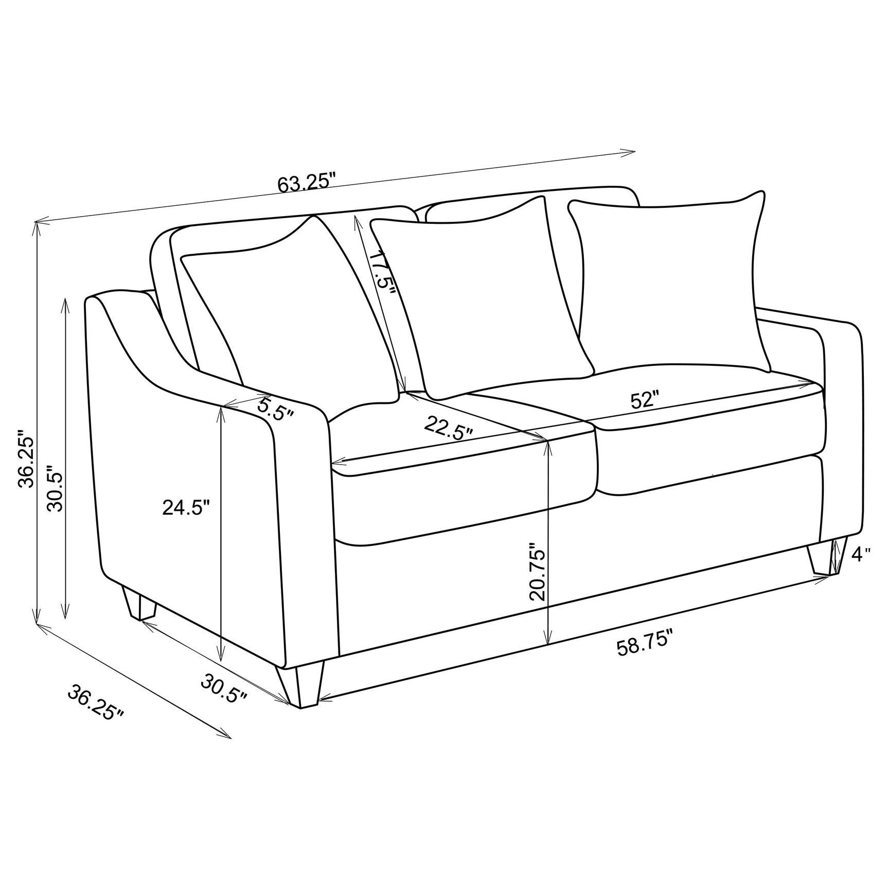 Christine 3-piece Upholstered Sloped Arm Sofa Set Beige - Tampa Furniture Outlet