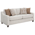 Tampa Furniture Outlet - Coaster - Christine Upholstered Sloped Arm Sofa Beige - 552061