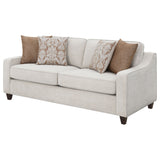 Christine Upholstered Sloped Arm Sofa Beige - Tampa Furniture Outlet