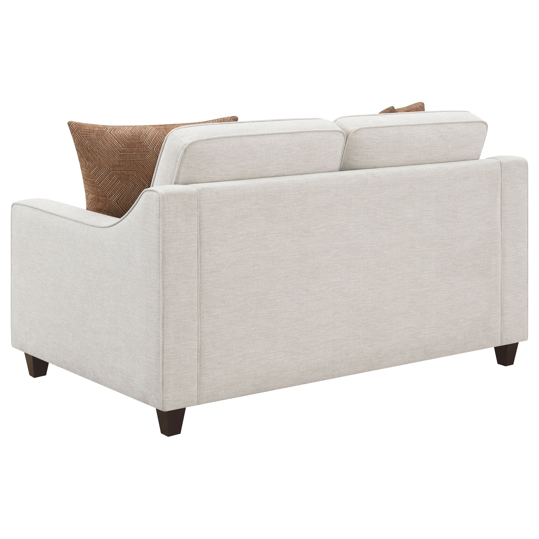 Christine Upholstered Sloped Arm Loveseat Beige - Tampa Furniture Outlet