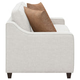 Christine Upholstered Sloped Arm Loveseat Beige - Tampa Furniture Outlet
