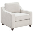 Tampa Furniture Outlet - Coaster - Christine Upholstered Sloped Arm Accent Chair Beige - 552063