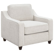 Tampa Furniture Outlet - Coaster - Christine Upholstered Sloped Arm Accent Chair Beige - 552063