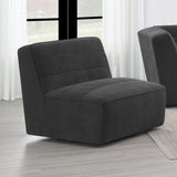 Sunny Upholstered Armless Chair Dark Charcoal - Tampa Furniture Outlet